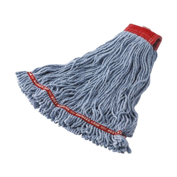 ニューウェルブランズ・ジャパン ラバーメイド クリーニングモップ スウィンガーループ 防縮加工 L ブルー RMC25306BL 1個（直送品）