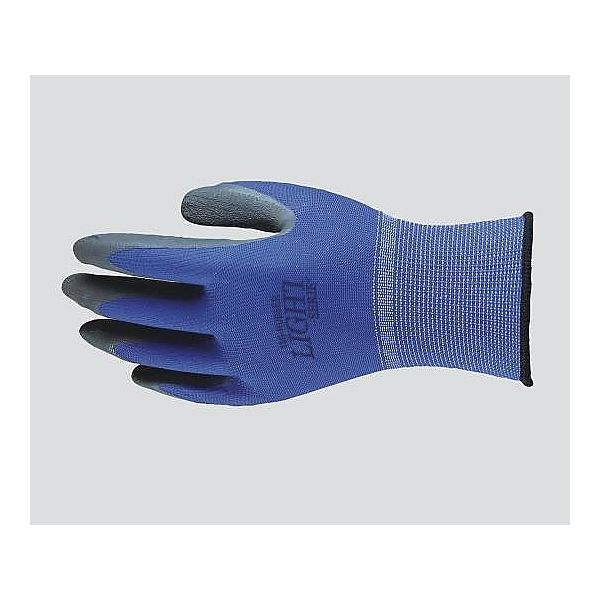 おたふく手袋 天然ゴム背抜き手袋 13ゲージ ブルー L A-371BL 1双 3-1740-02（直送品）