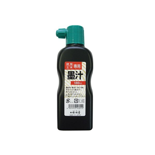 祥碩堂 建築用墨汁 黒 180mL S14301 1個 3-7209-01（直送品）