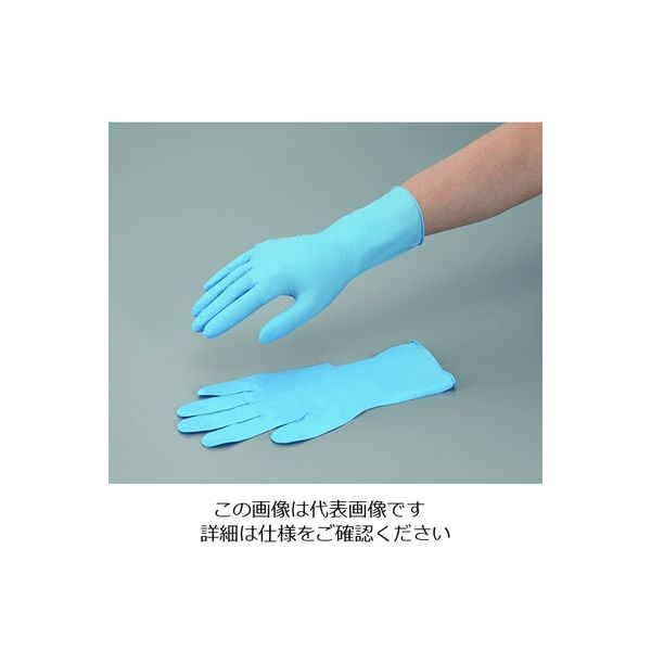 アズワン サニーフーズニトリル手袋・ロング M 100枚入 GTF 2909-10X 1箱(100枚) 3-4497-02（直送品）