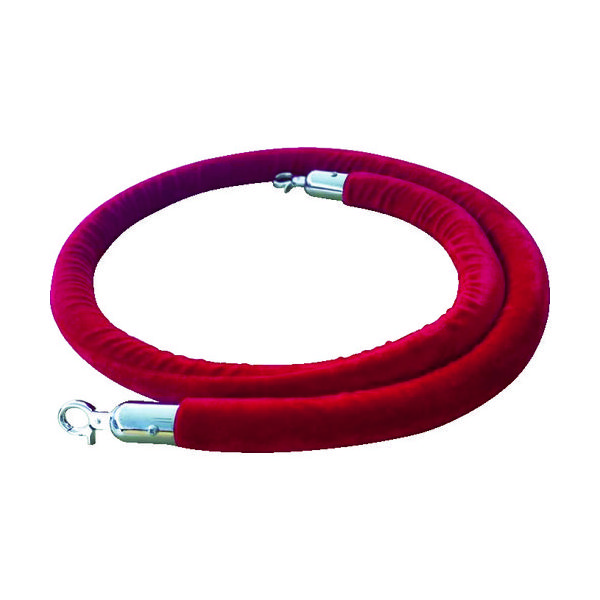 Writebest ロープパーテーション用ロープ 赤 2m QR2R 1本 836-9046（直送品）