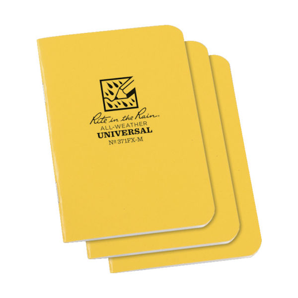 RITR 3 1/4X4 5/8 ミニステイプルノートブック(3冊セット)ユニバーサル・イエロー 371FX-M 1セット(3冊)（直送品）