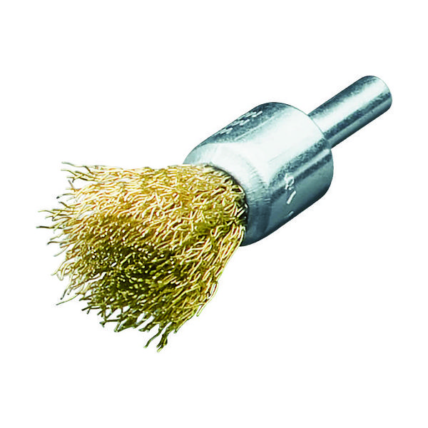 LESSMANN 軸付エンド型ブラシ 真鍮波線0.2 Φ12 451541 1個 855-6772（直送品）