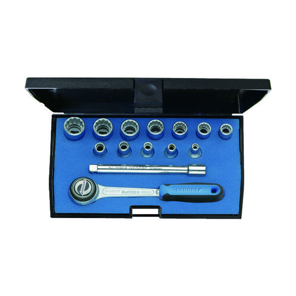 GEDORE ソケットレンチ14点セット 差込角6.35mm 12角タイプ 1815598 1セット 855-3908（直送品）