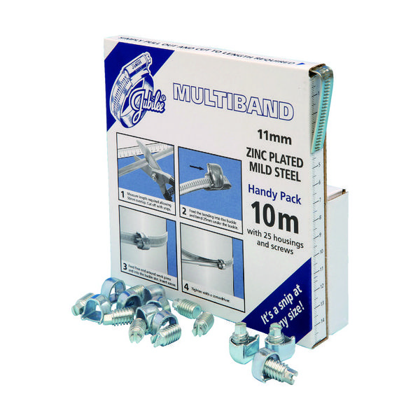 JUBILEE マルチバンドスクリューセット 11mm幅10mタイプ（バンド1本・締金具25個）