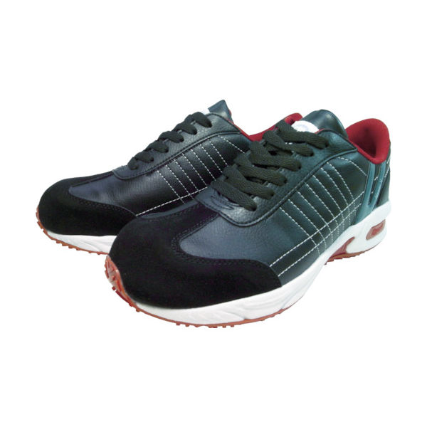 日進ゴム 日進 耐滑樹脂先芯入りスニーカー 黒 26.0cm V206BK-26.0 1足 826-6603（直送品）