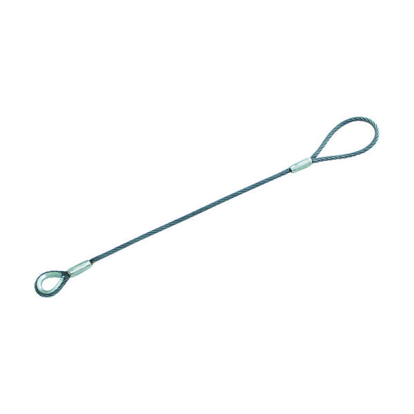 玉掛けワイヤロープスリング アルミロック Bタイプ（片端シンブル入） スリング径12mm片端シンブル入