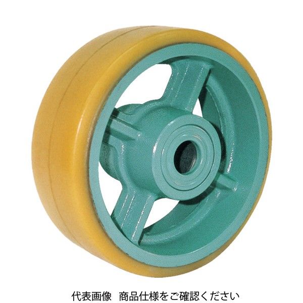 ヨドノ 鋳物重荷重用ウレタン車輪ベアリング入 UHB150X65 1個 835-3199（直送品）