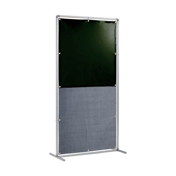 吉野 遮光火花兼用衝立(ダークグリーン×A種シート)1×2 単体固定足 YS-12SF-DG-BW 1台 831-5232（直送品）