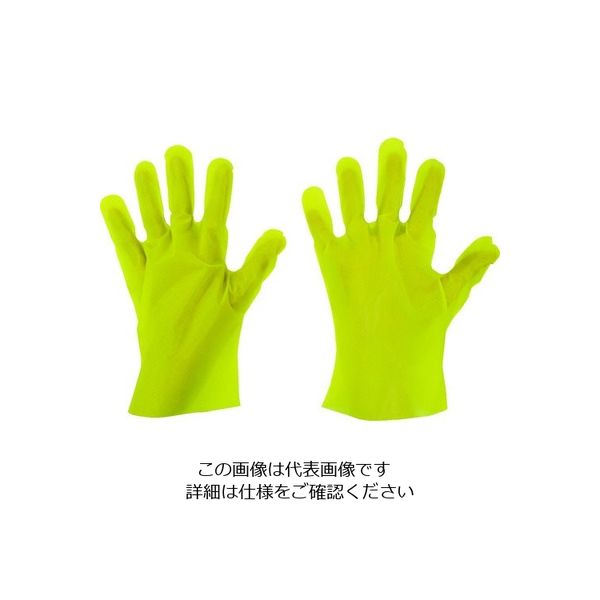 東京パック エンボス手袋五本絞りエコノミー化粧箱M イエロー YEK-M 1箱(200枚) 836-3604（直送品）