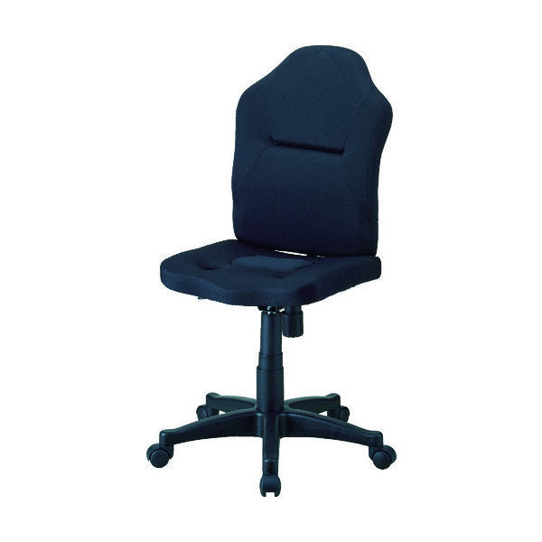 トラスコ中山 TRUSCO オフィスチェア ダブルクッション 長時間椅子(肘掛無し) ブラック TWCC-BK 1脚 855-7769（直送品）