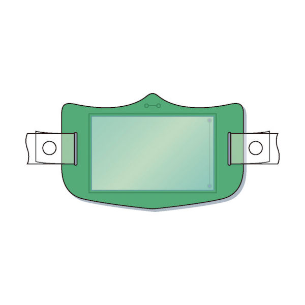 つくし工房 つくし e帽章 透明ポケット付き 緑 ヘルメット用樹脂バンド付 WE-123H 1枚 855-3181（直送品）