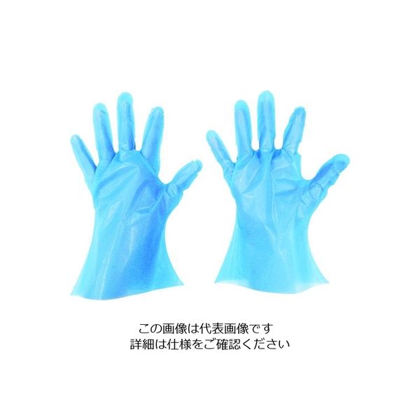 東京パック 使い捨て手袋 SーHYBRIDグローブニューマイジャスト L ブルー BHN-L 1箱(200枚) 836-3698（直送品）