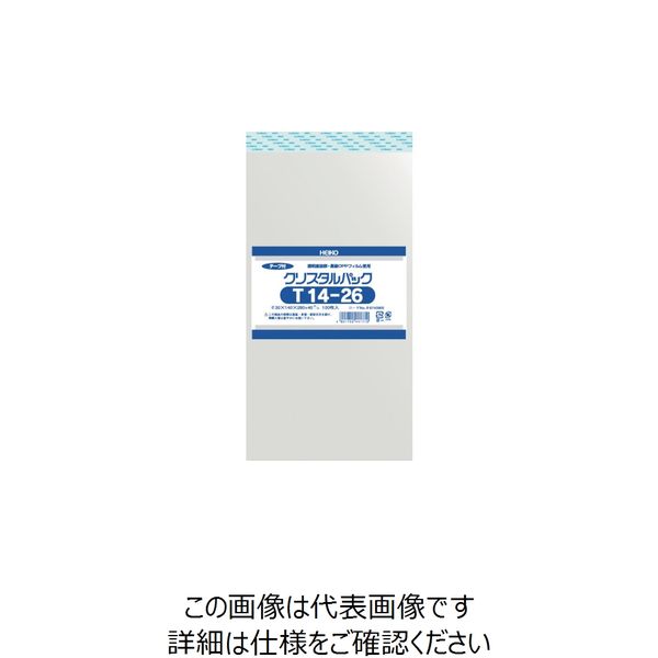 シモジマ HEIKO OPP袋 テープ付き クリスタルパック T14ー26 100枚入り 6740900 T14-26 1袋(100枚)（直送品）