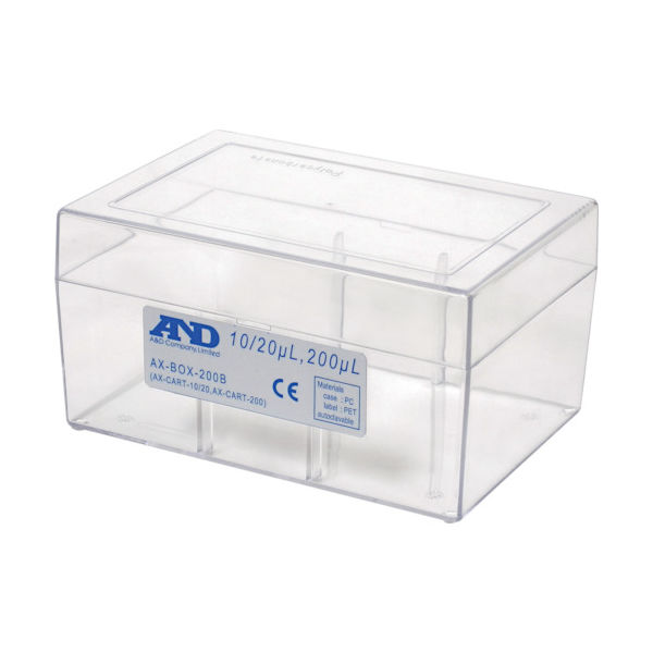 A&D 電動ピペット用オプション 空ボックス(ロックなし) 10/20/200μL用 AX-BOX-200B 1個(1台)（直送品）