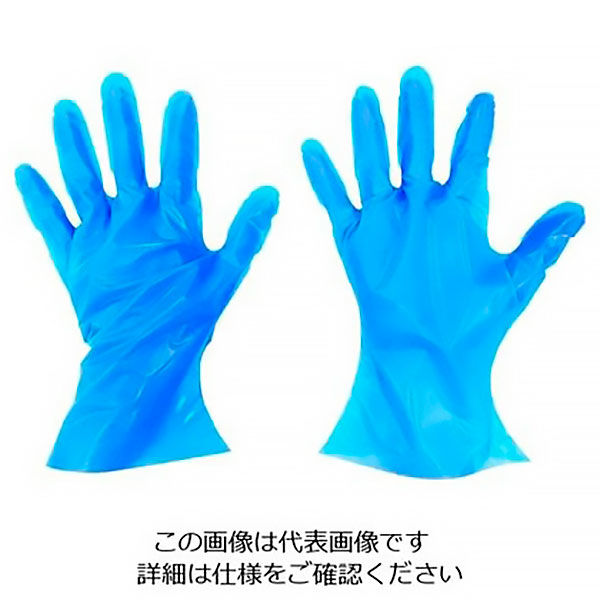 マイジャストグローブエコノミー化粧箱　ブルー　M　BMJEK-M　1箱（200枚）東京パック　836-3624