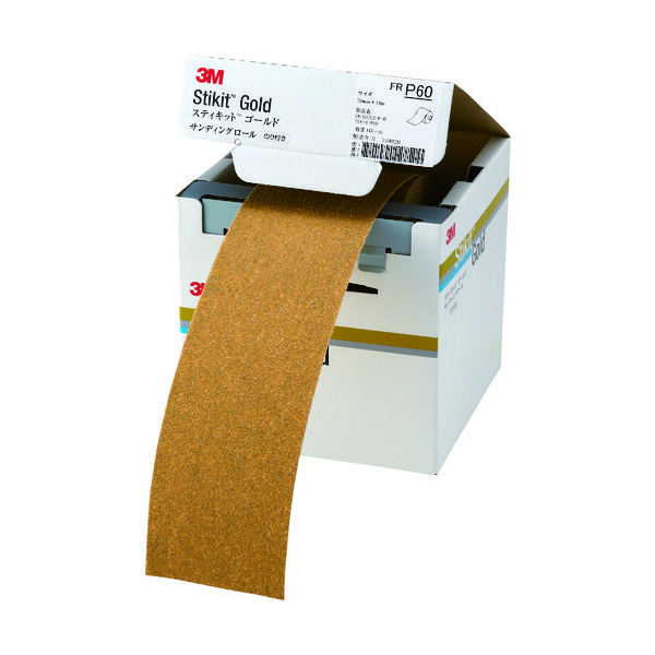 スリーエム ジャパン 3M スティキット ゴールドフィニッシングロール #60 75mmX18m FR 60 75 GOL 1巻（直送品）