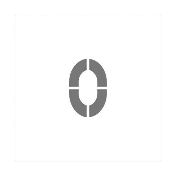 アイマーク IM ステンシル マグネット 0 文字サイズ50×40mm ASTM05040 1枚 836-4169（直送品）