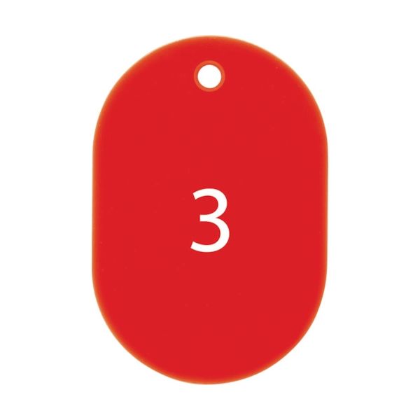 オープン工業 OP 番号札 大 番号入り1~25 赤 (25枚入) BF-50-RD 1箱 835-5202（直送品）
