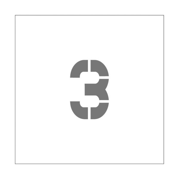 アイマーク IM ステンシル マグネット 3 文字サイズ50×40mm ASTM35040 1枚 836-4172（直送品）