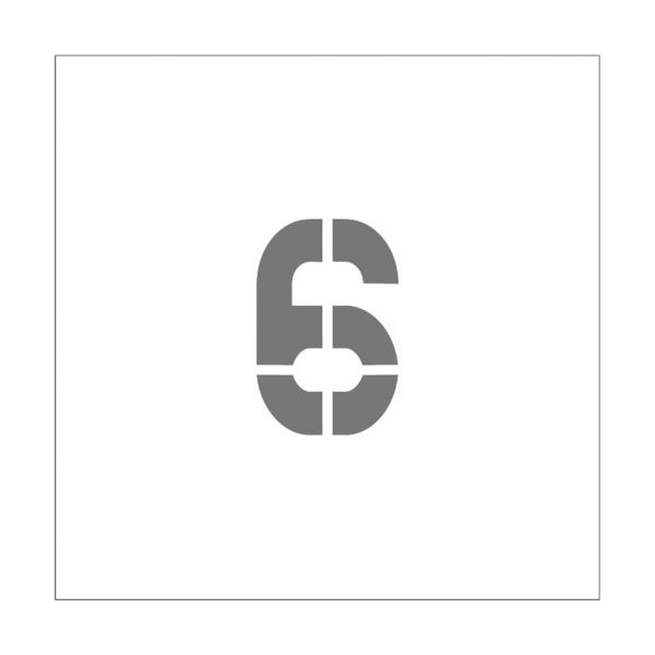 アイマーク IM ステンシル マグネット 6 文字サイズ100×65mm ASTM610065 1枚 836-4185（直送品）