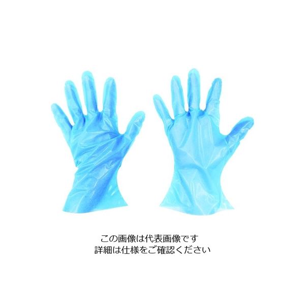 東京パック SーHYBRIDグローブマイジャストM ブルー BHMJ-M 1箱(200枚) 836-3654（直送品）