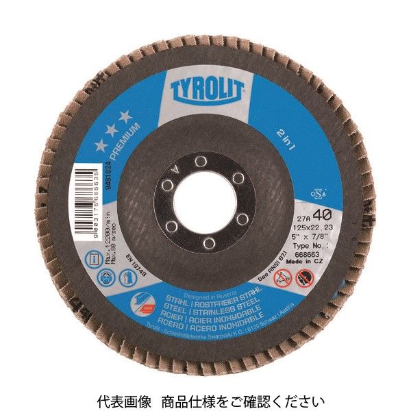 Tyrolit 【売切廃番】 フラップディスク プレミアムタイプ 125mm #120 643805 1セット(10枚) 836-7715（直送品）