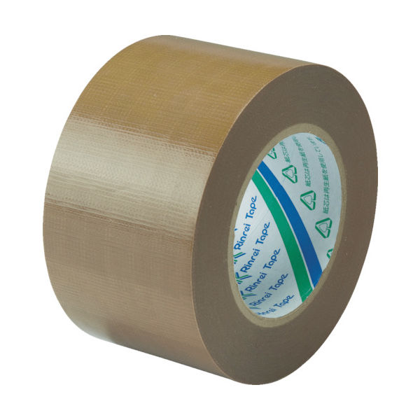 リンレイテープ クロス粘着テープ 包装用PEワリフテープ EF671 75×50 厚さ0.16mm 茶色 EF671-75X50 1巻（直送品）