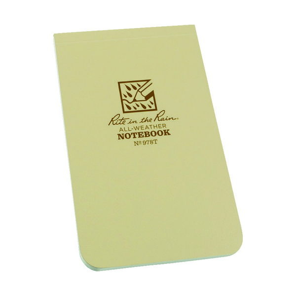 Rite in the Rain RITR 3 X 5 1/4 ソフトカバーブック 縦開きタイプ タン 978T 1冊 835-3972（直送品）