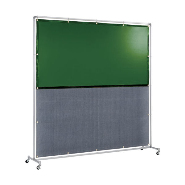 吉野 遮光火花兼用衝立(グリーン×A種シート)2×2 単体型 キャスター足 YS-22SC-G-BW 1台 831-5248（直送品）