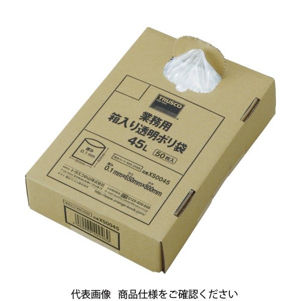 トラスコ中山 TRUSCO まとめ買い 業務用ポリ袋 透明・箱入 0.1×90L (50