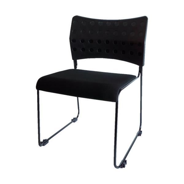 トラスコ中山 TRUSCO スタッキングチェア ブラック TSMC-2N-BK 1脚 856-6863（直送品）