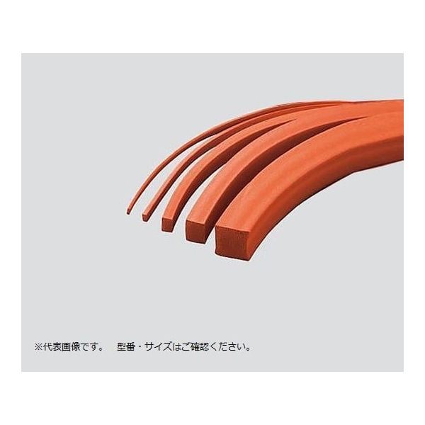 アズワン シリコーンスポンジ紐(赤)角 10mm×40mm 3-3218-60 1m(1m)（直送品）