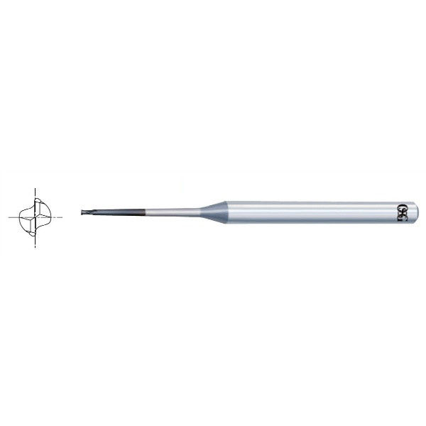 オーエスジー（OSG） 超硬エンドミル（コーナR） WXS-CPR 0.5mm×R0.05×1°×12mm 0.5XR0.05X1X12 1本（直送品）