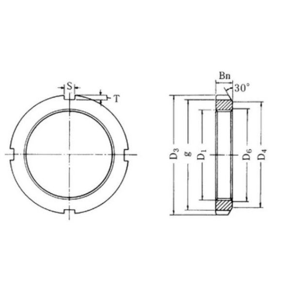 南口精工（KSM） ベアリングナット AN00 （M10X0.75 1セット（10個）（直送品）