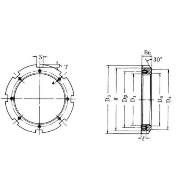 南口精工（KSM） ベアリングナット （AL付） AN 48 （AL） TR240 1個（直送品）