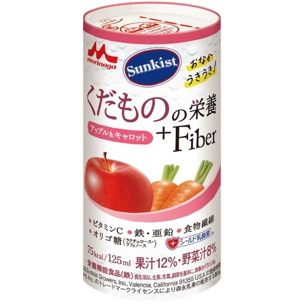 Sunkistくだものの栄養+Fiber（アップル＆キャロット） 0652983 1箱（18本入） クリニコ（直送品）