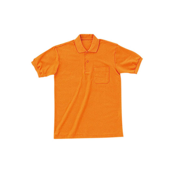 明石スクールユニフォームカンパニー 半袖ポロシャツ UZT211 オレンジ L 1着（直送品）