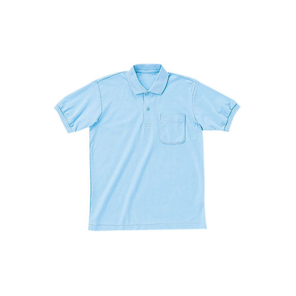 明石スクールユニフォームカンパニー 半袖ポロシャツ UZT211 サックス S 1着（直送品）