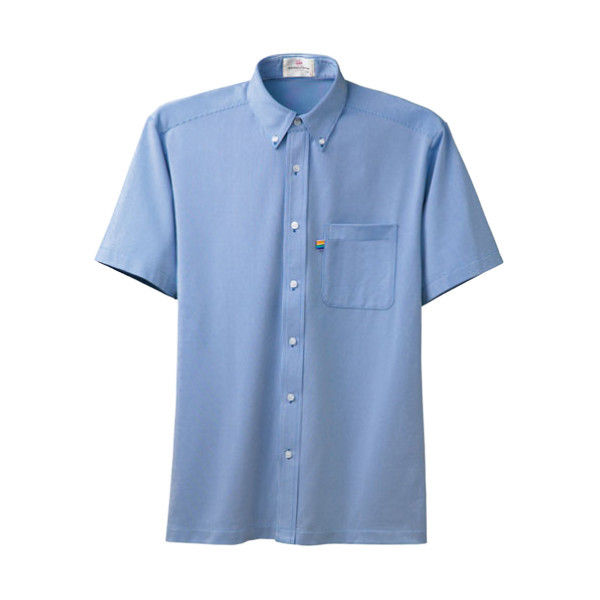 明石スクールユニフォームカンパニー ボタンダウンシャツ UZT417 サックス L 1着（直送品）