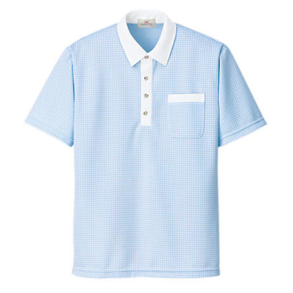 明石スクールユニフォームカンパニー ニットシャツ UZT464E スカイブルー EL 1着（直送品）