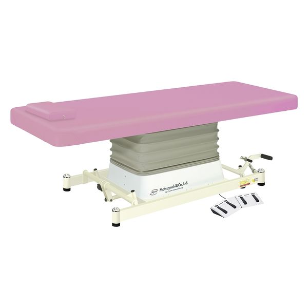 マイスコ電動診察台 垂直電動タイプ（ステップレバー/メモリー機能） ピンク MY-J400SL 松吉医科器械（直送品）