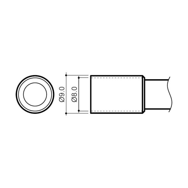 白光 ノズル 8mm N4-04 1組(1個) 824-8370（直送品）
