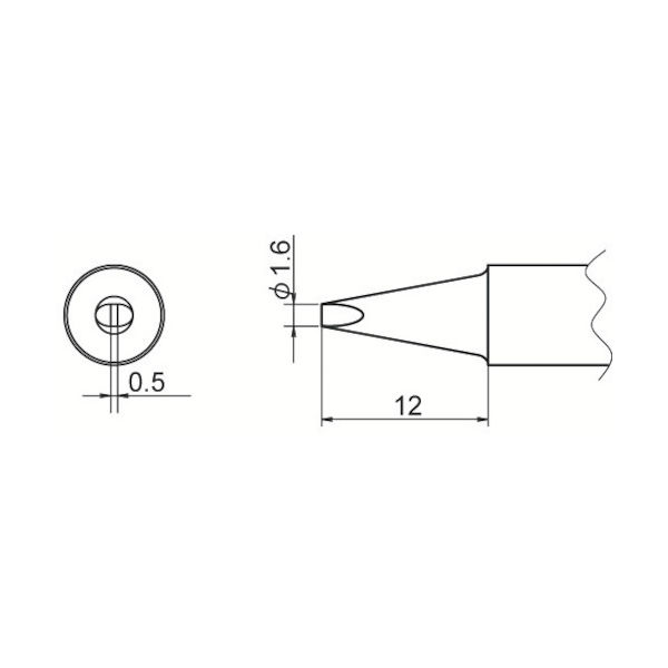 白光 こて先 1.6D型 T20-D16 1本(1個) 835-6891（直送品）