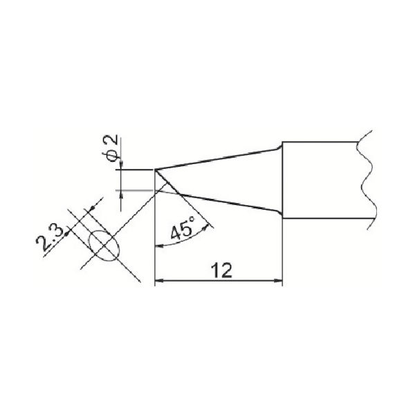 白光 こて先 2BC型 T20-BC2 1本(1個) 835-6890（直送品）