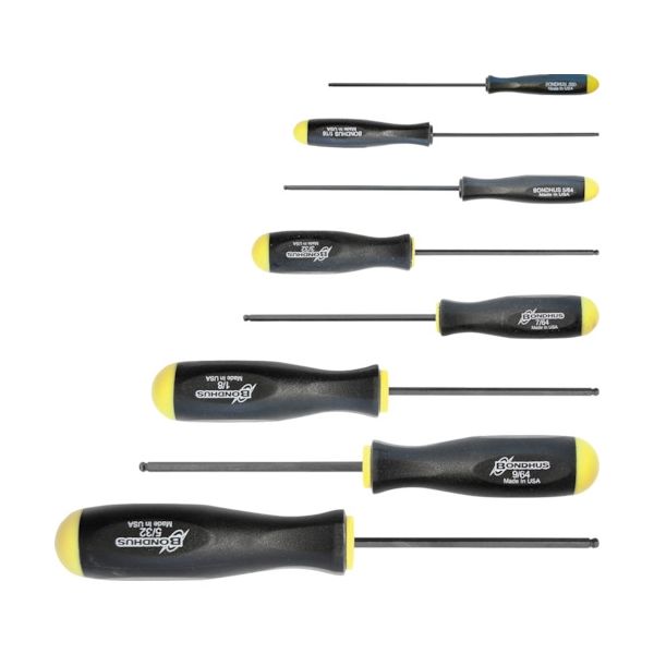 ボンダス・ジャパン ボンダス ボールポイント・ドライバー インチ セット8本組(0.050ー5/32) BSX8S 1セット（直送品）
