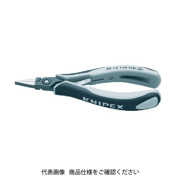 KNIPEX ESD精密用プライヤー 平 130mm 3442-130ESD 1丁 836-8949（直送品）