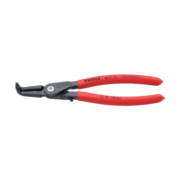 KNIPEX 40 ー60mm 穴用スナップリングプライヤー 曲 4841-J31 1丁 835-8264（直送品）