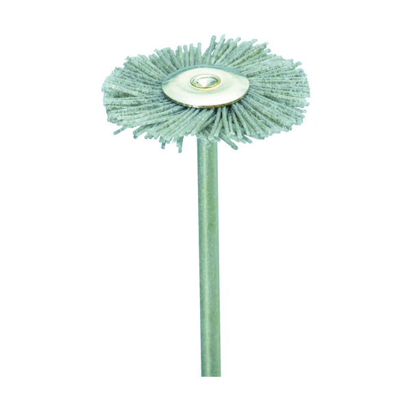 ナカニシ ダイヤ入りナイロンブラシ ホイール型 φ23×1.5×軸φ2.34 線φ0.4 #180 51011 1パック(1本)（直送品）