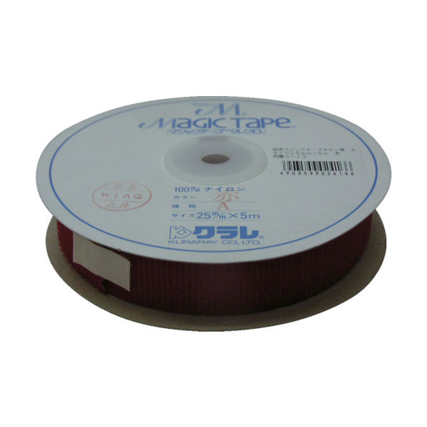 ユタカメイク マジックテープ マジックテープボビン巻A 25mm×5m レッド G-13 1巻 828-0819（直送品）